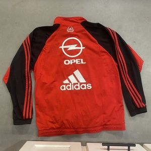 Vintage AC Milan Adidas Full Zip Training Jacket Soccer OPEL Embroidered Small